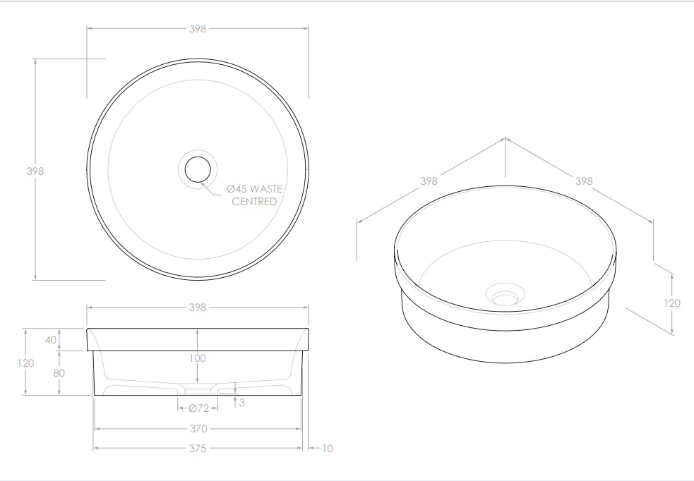 Chandler Semi Inset Basin Matte White