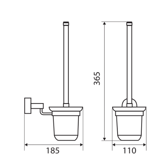 Fienza Michelle Toilet Brush & Holder, Chrome