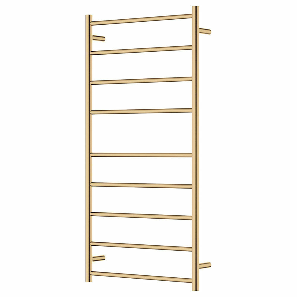 Fienza Isabella Heated Towel Ladder 9 Bars 600x1200mm, Urban Brass