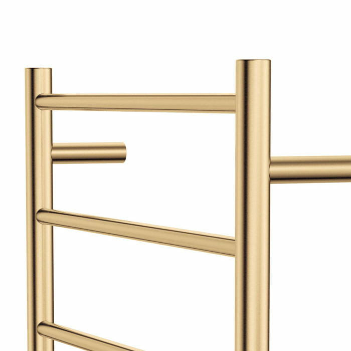 Fienza Isabella Heated Towel Ladder 9 Bars 600x1200mm, Urban Brass