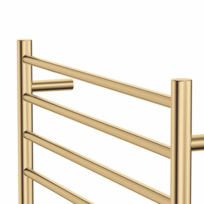Fienza Isabella Heated Towel Ladder 8 Bars 750x750mm, Urban Brass