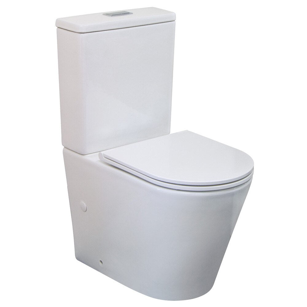 Fienza Isabella Back-to-Wall S-Trap 90-160 Toilet Suite Slim Seat