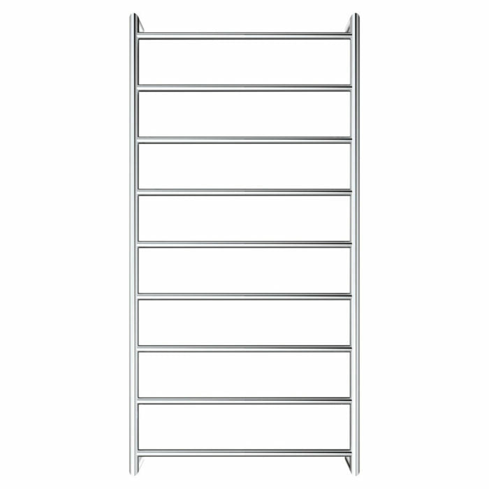 Fienza Kaya Round Heated Towel Rail Brushed Nickel (9 Bars) 600x1200