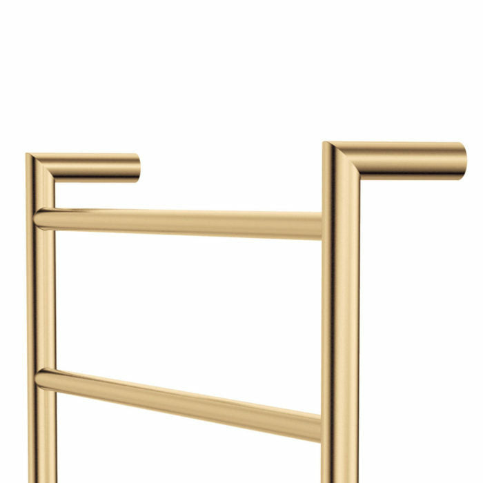 Fienza Kaya Round Heated Towel Rail Urban Brass (9 Bars) 600x1200