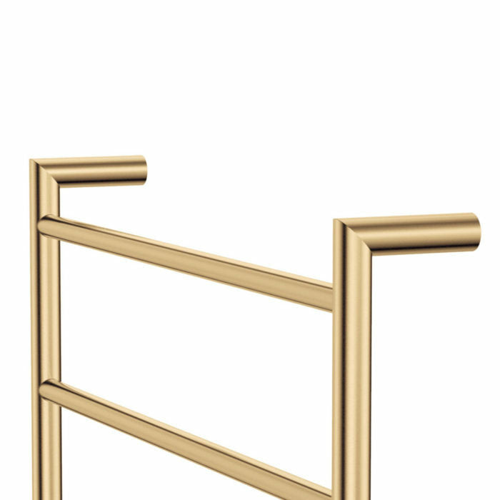 Fienza Kaya Round Heated Towel Rail Urban Brass (6 Bars) 600x800