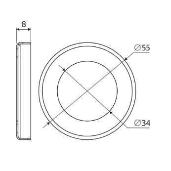 Fienza Kaya Round Cover Plate, Chrome