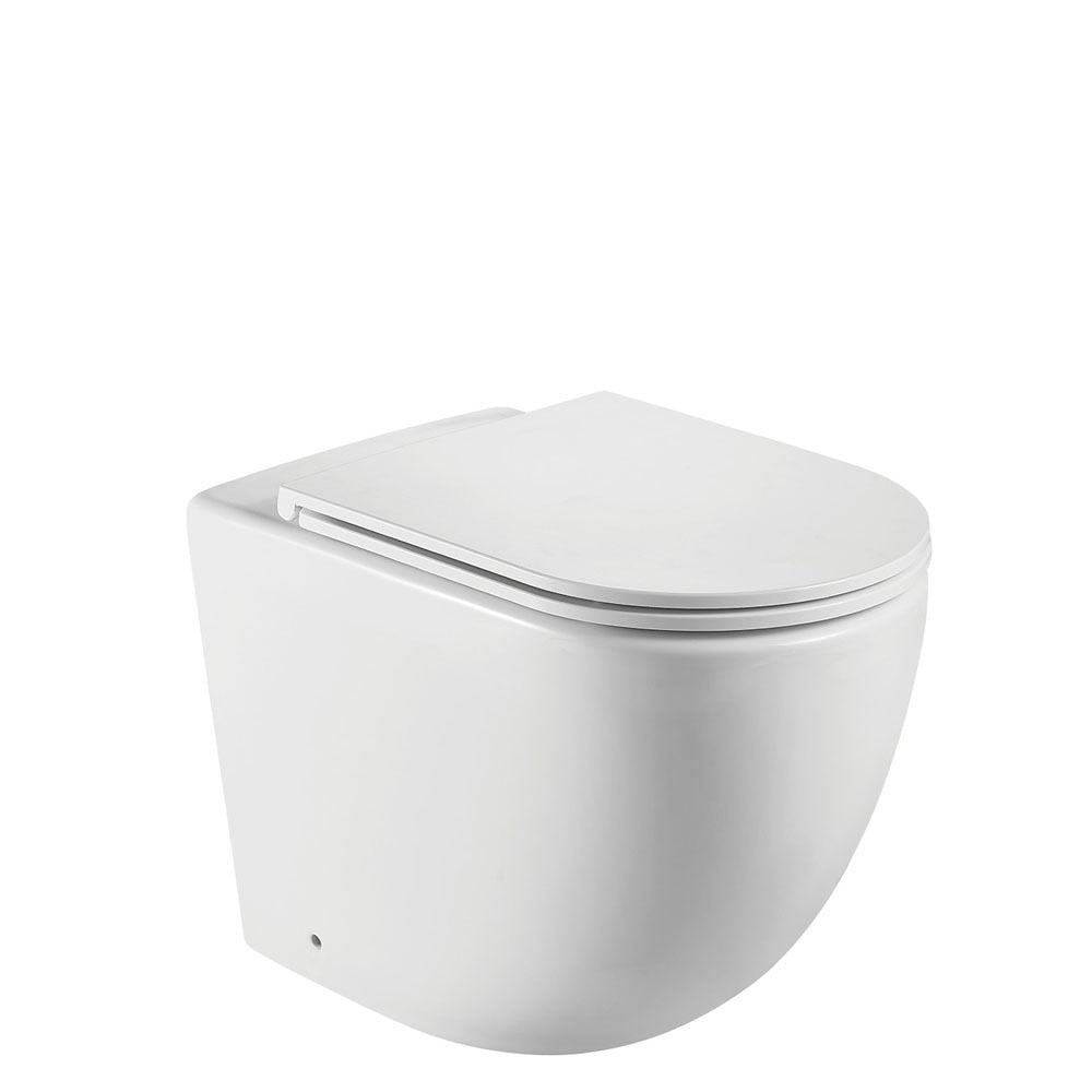 Fienza Koko Wall-Faced S-Trap Toilet Suite Matte White