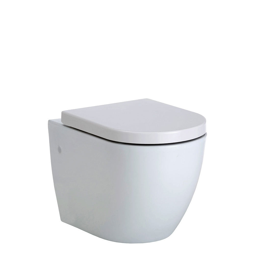 Fienza Koko Wall-Hung, R&T In Wall Cistern Toilet Suite Gloss White