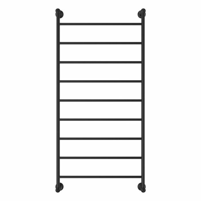 Fienza Lillian Heated Towel Rail (9 Bars) 600x1200mm, Matte Black