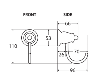 Fienza Lillian Robe Hook, Chrome