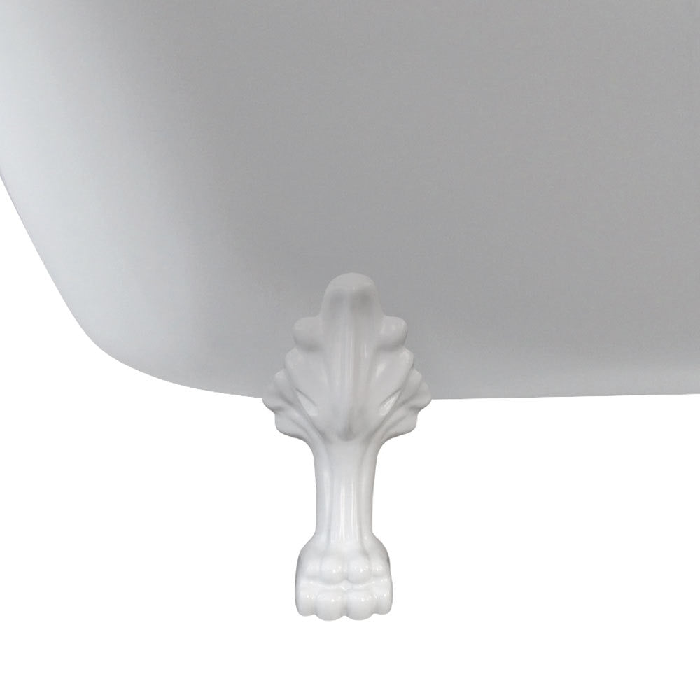 Fienza Clawfoot 1700mm Freestanding Acrylic Bath Semi-Gloss White Feet