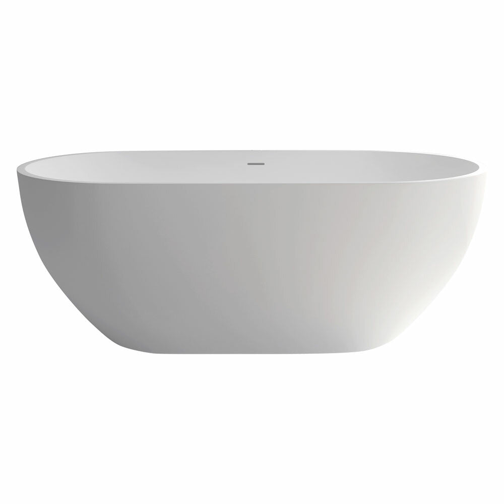 Fienza Nero 1550mm Stone Bath Matte White