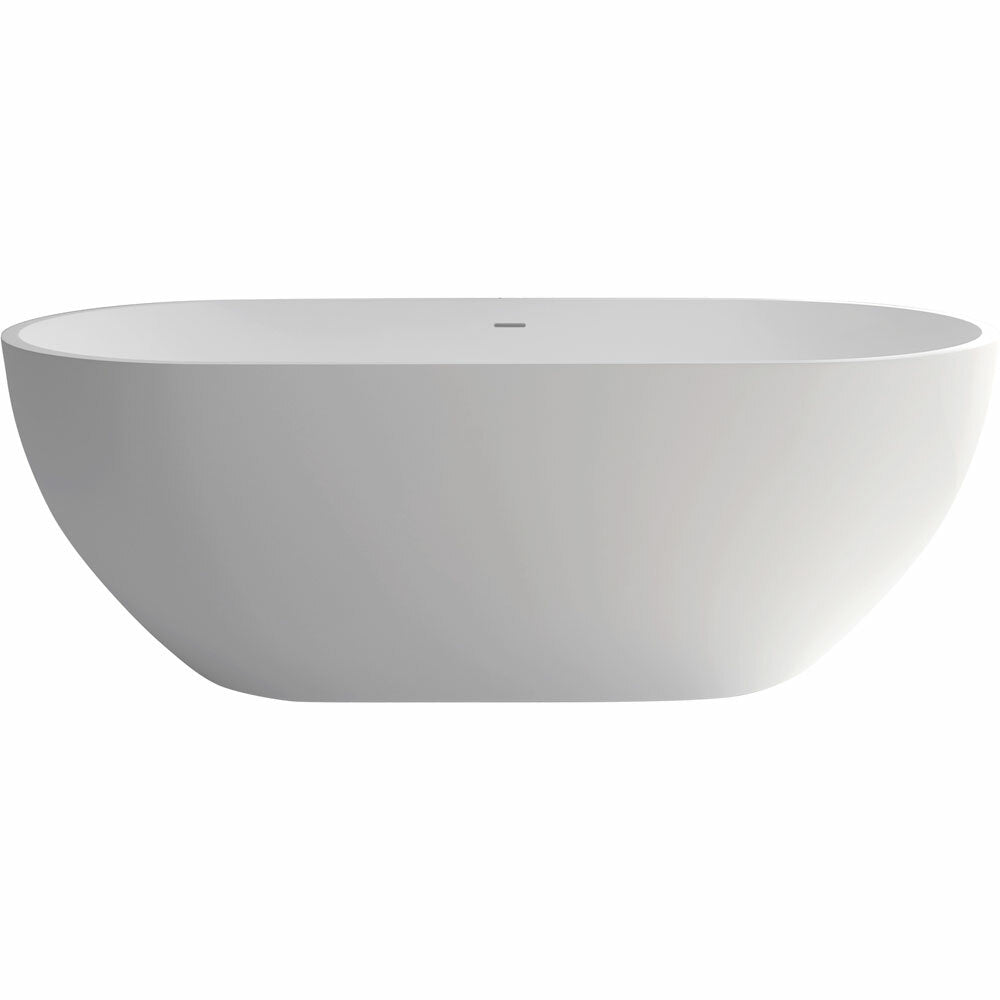 Fienza Nero 1780mm Stone Bath Matte White