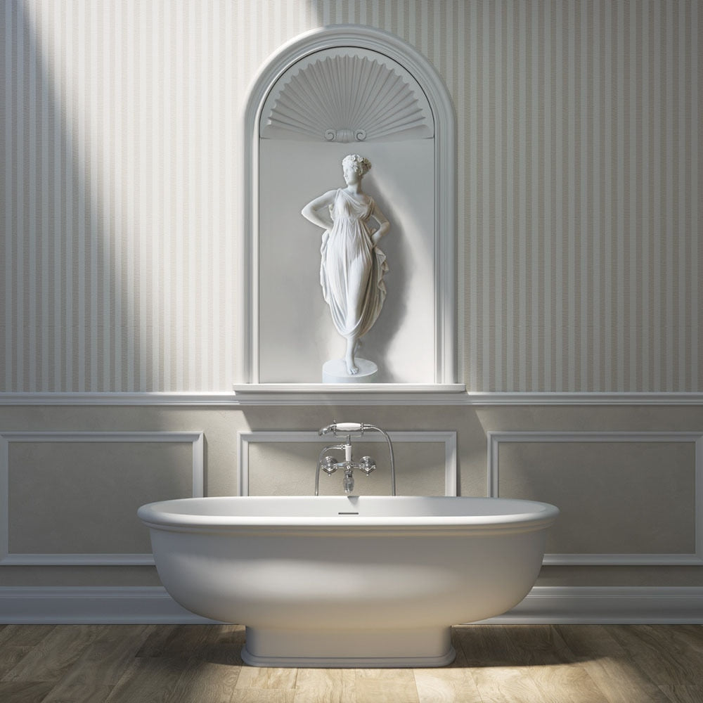 Fienza RAK Washington Stone Bath Matte White