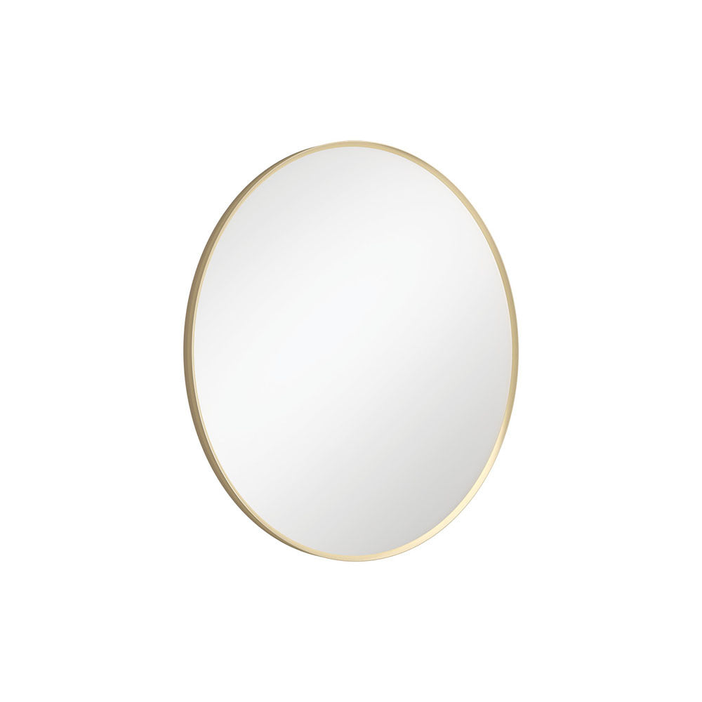 Fienza Reba Round Framed Mirror 600mm Urban Brass