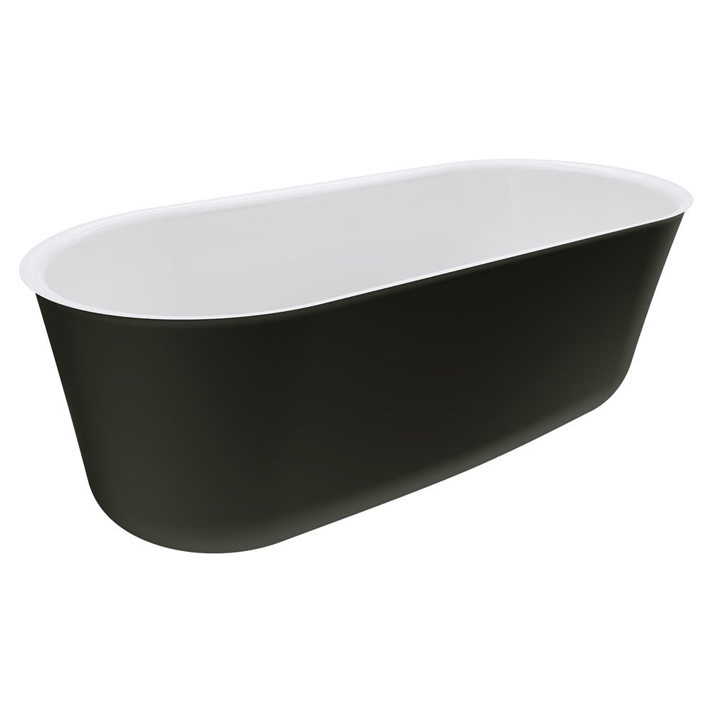 Fienza Windsor Freestanding Acrylic Bath 1500mm Matte Black