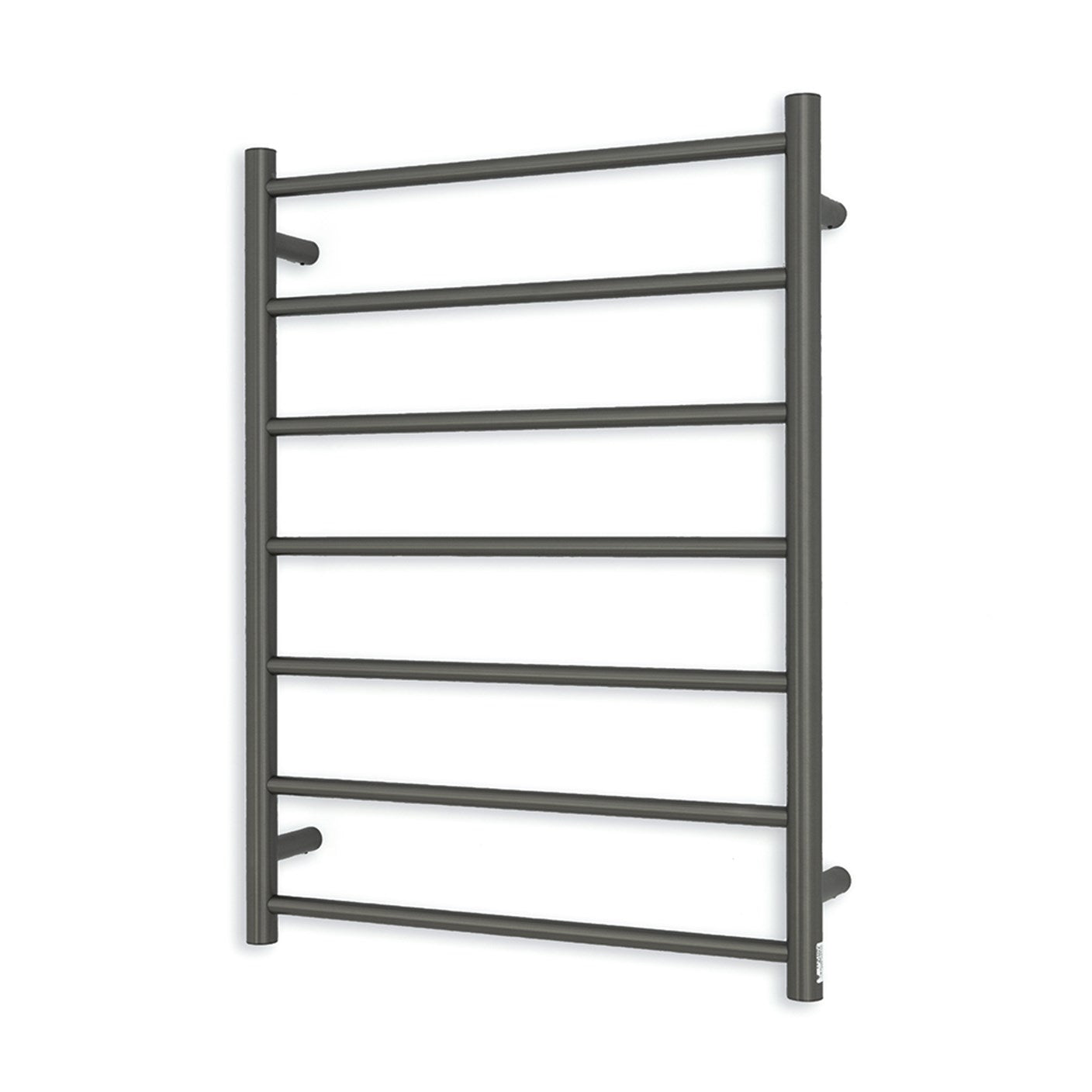 Radiant Heating 600 x 800mm Rnd Heated Towel Rail RIGHT, Gunmetal Grey