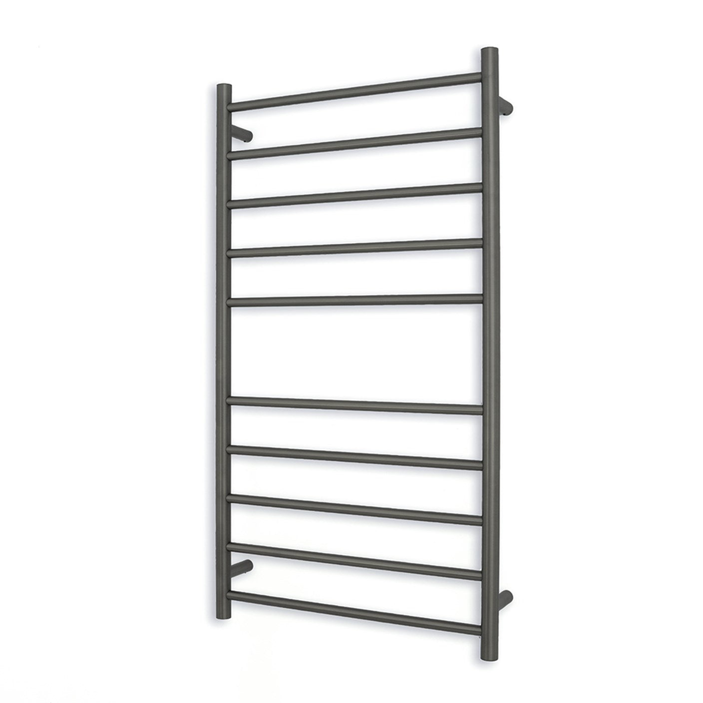 Radiant Heating 600 x 1100mm Rnd Heated Towel Rail RIGHT, Gunmetal Grey