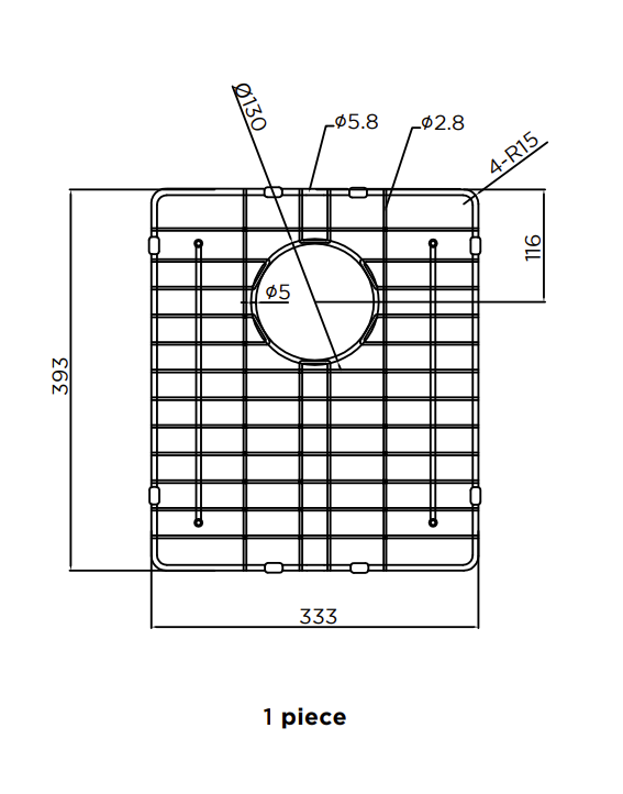 Meir Lavello Protection Grid for MKSP-S380440, Gunmetal