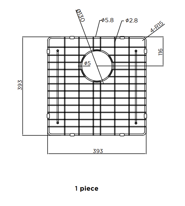 Meir Lavello Protection Grid for MKSP-S450450, Shadow