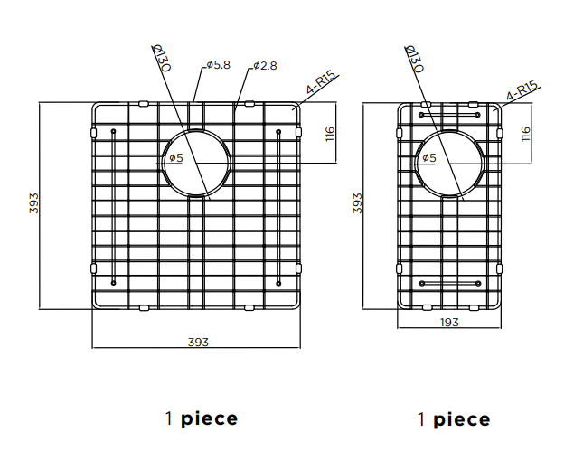 Meir Lavello Protection Grid for MKSP-D670440 (2pcs), Gunmetal
