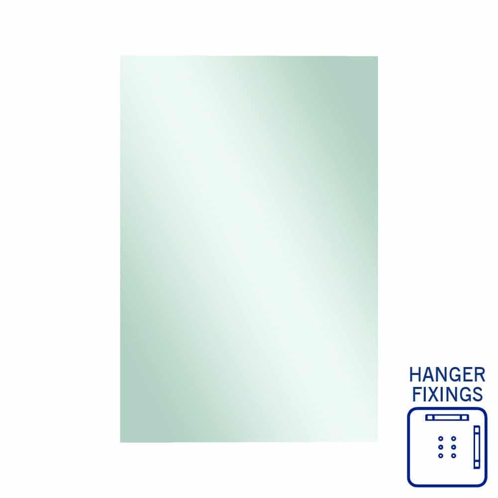 Thermogroup Jackson Rectangle Polished Edge Mirror 1200x800X14mm, with Hangers