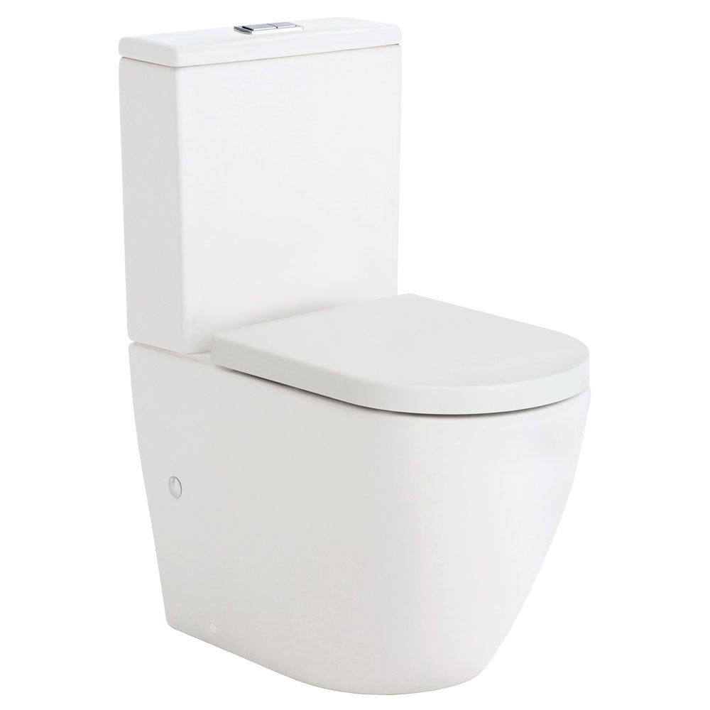 Fienza Koko Back-to-Wall Toilet Suite Matte White