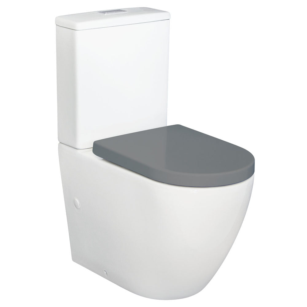 Fienza Alix Back-To-Wall S-Trap 90-160 Toilet, Grey Seat