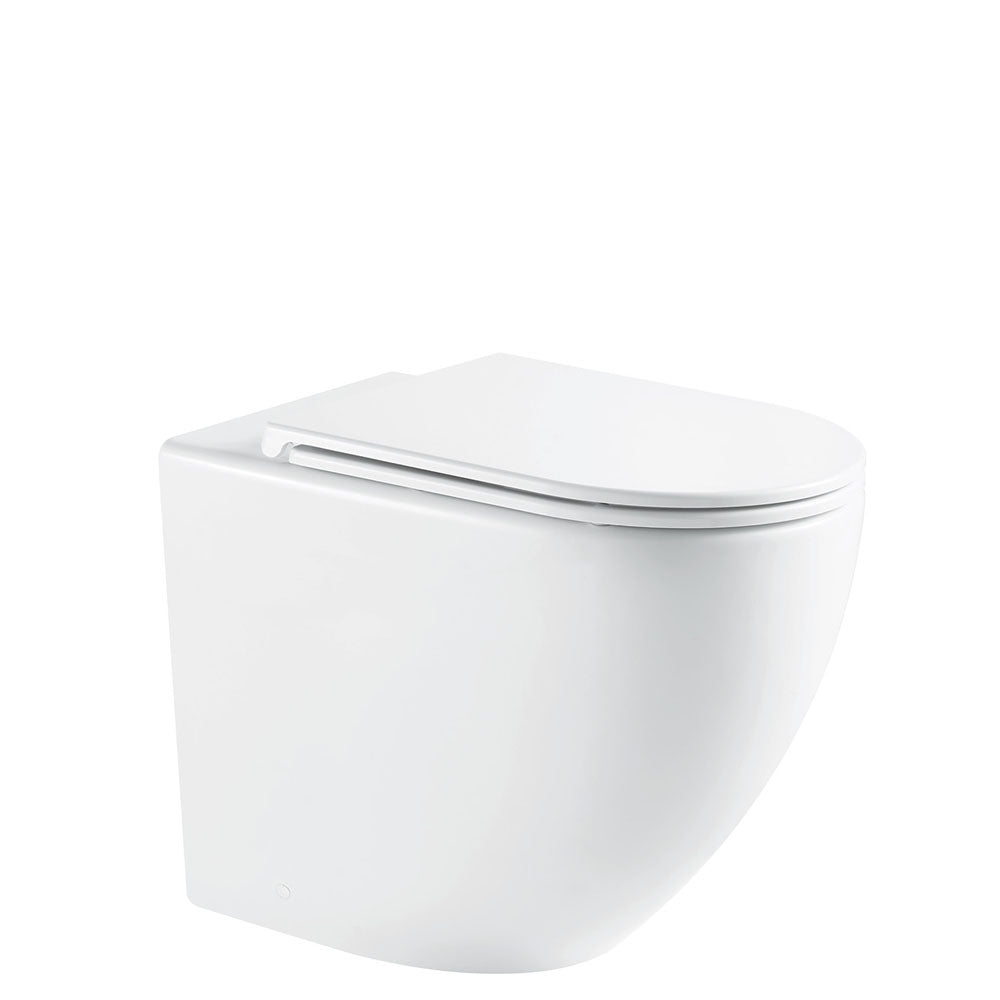 Fienza Alix Ambulant Wall-Faced, P-Trap Pan & Seat Only Toilet Suite, Slim Seat