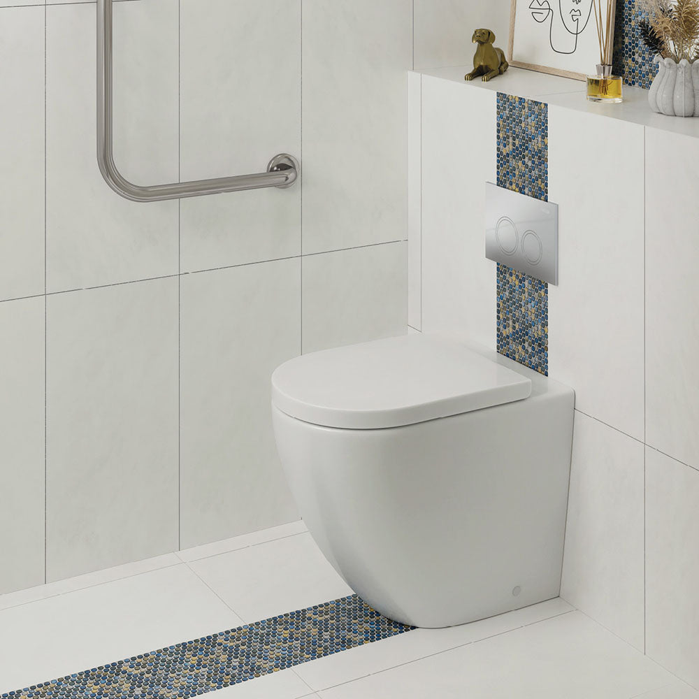 Fienza Alix Ambulant Wall-Faced, S-Trap Under Counter Cistern, Toilet Suite