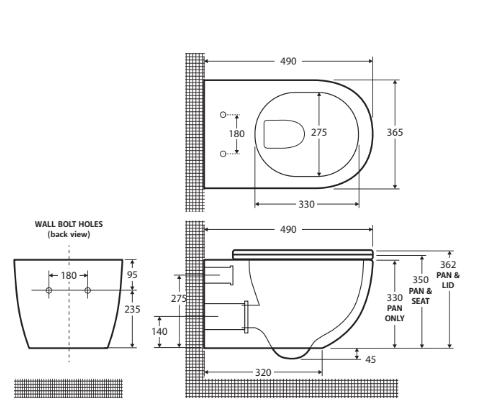 Fienza Koko Wall-Hung Under Counter Cistern Toilet Suite Matte White