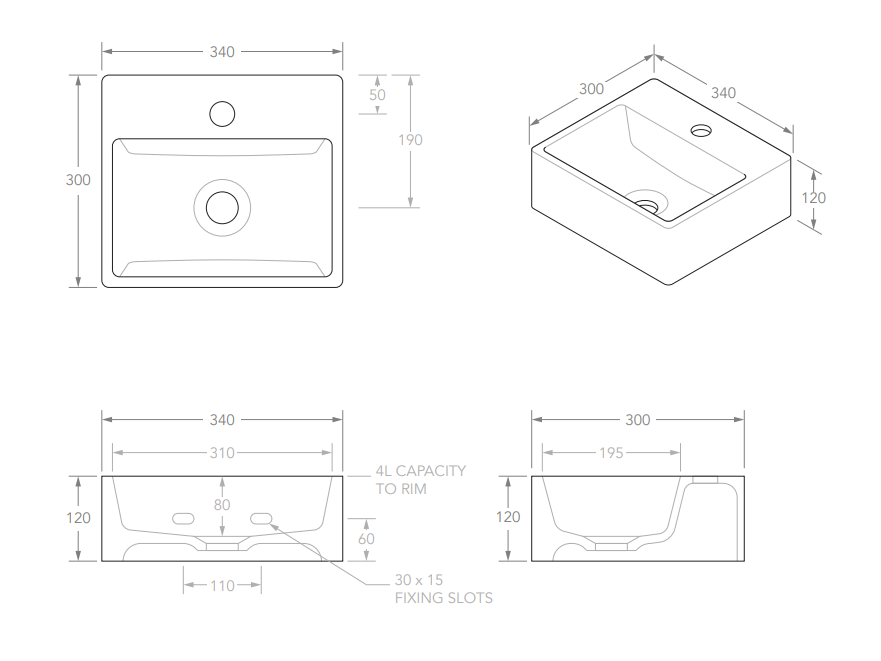 Adp Laura Above Counter Basin, Gloss White