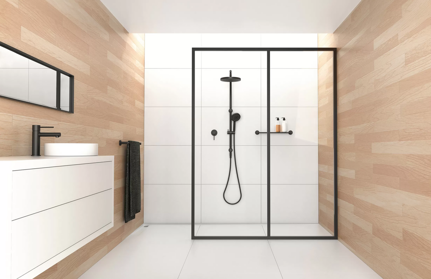 Phoenix Vivid Slimline SwitchMix Wall / Shower Mixer, Matte Black