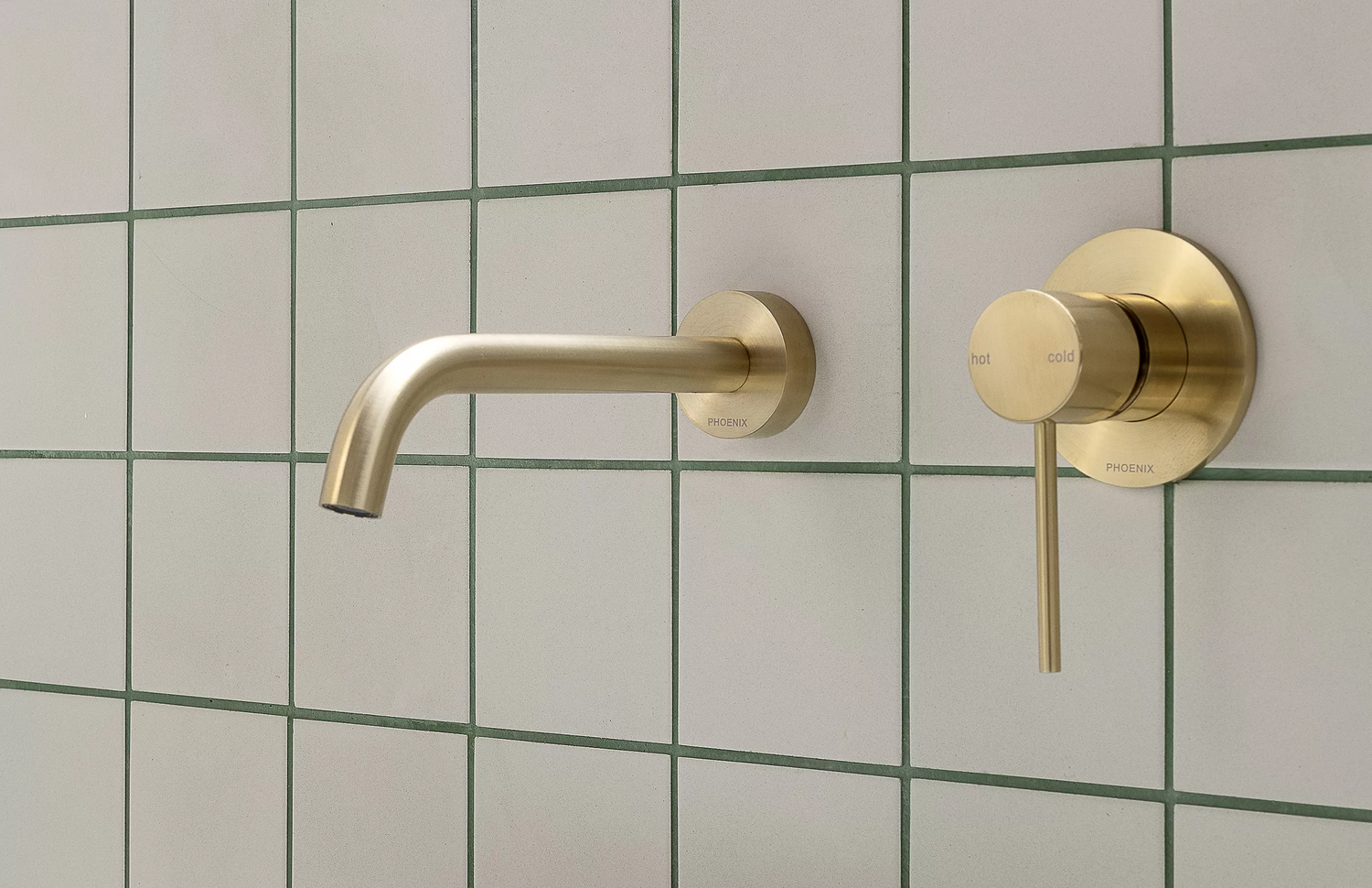 Phoenix Vivid Slimline SwitchMix Wall / Shower Mixer, Brushed Gold