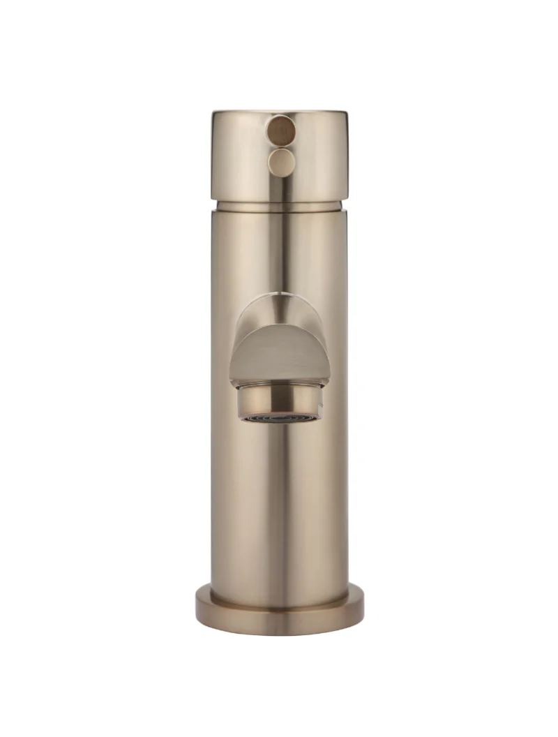 Meir Round Basin Mixer, Champagne