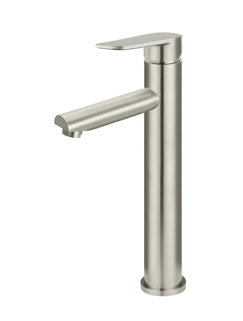 Meir Paddle Round Tall Basin Mixer, Brushed Nickel