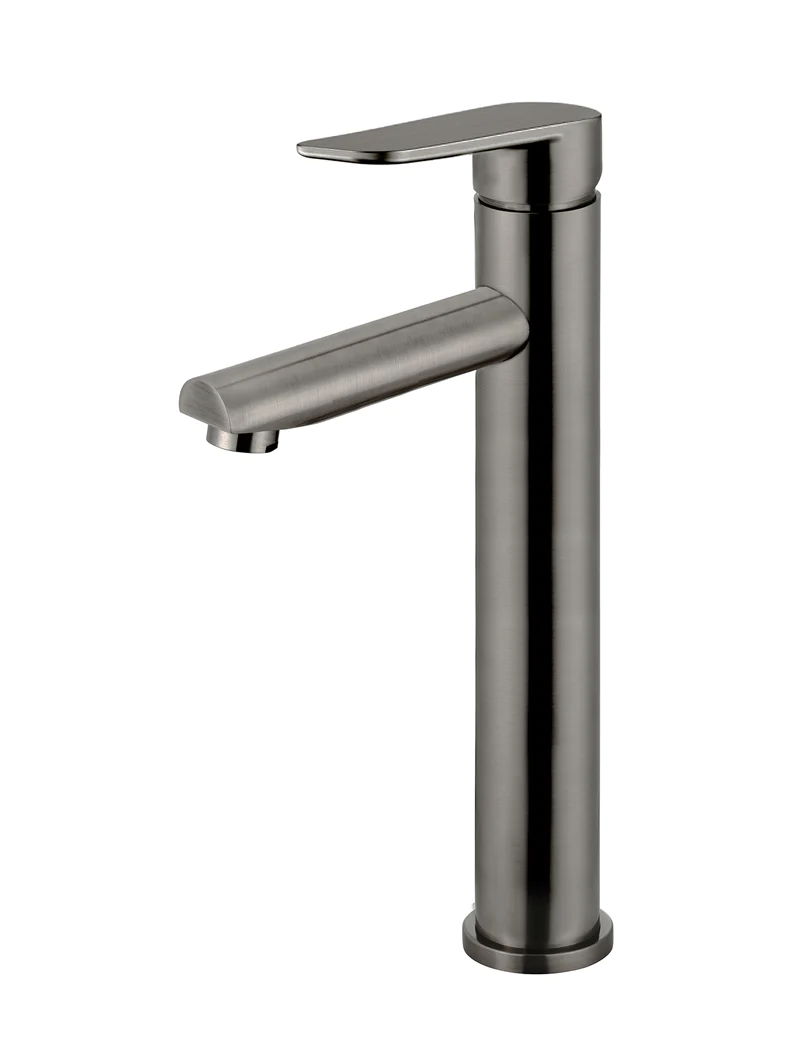 Meir Paddle Round Tall Basin Mixer, Shadow Gunmetal