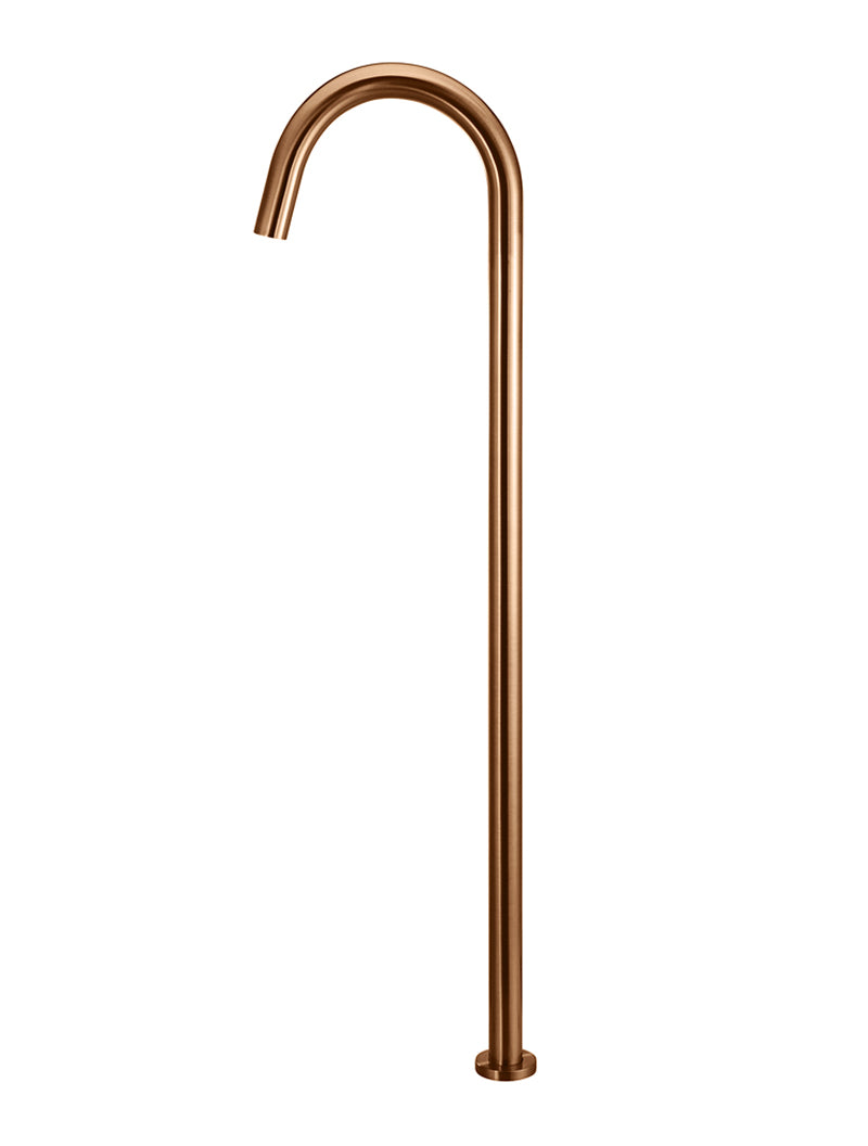 Meir Round Freestanding Bath Spout, Lustre Bronze