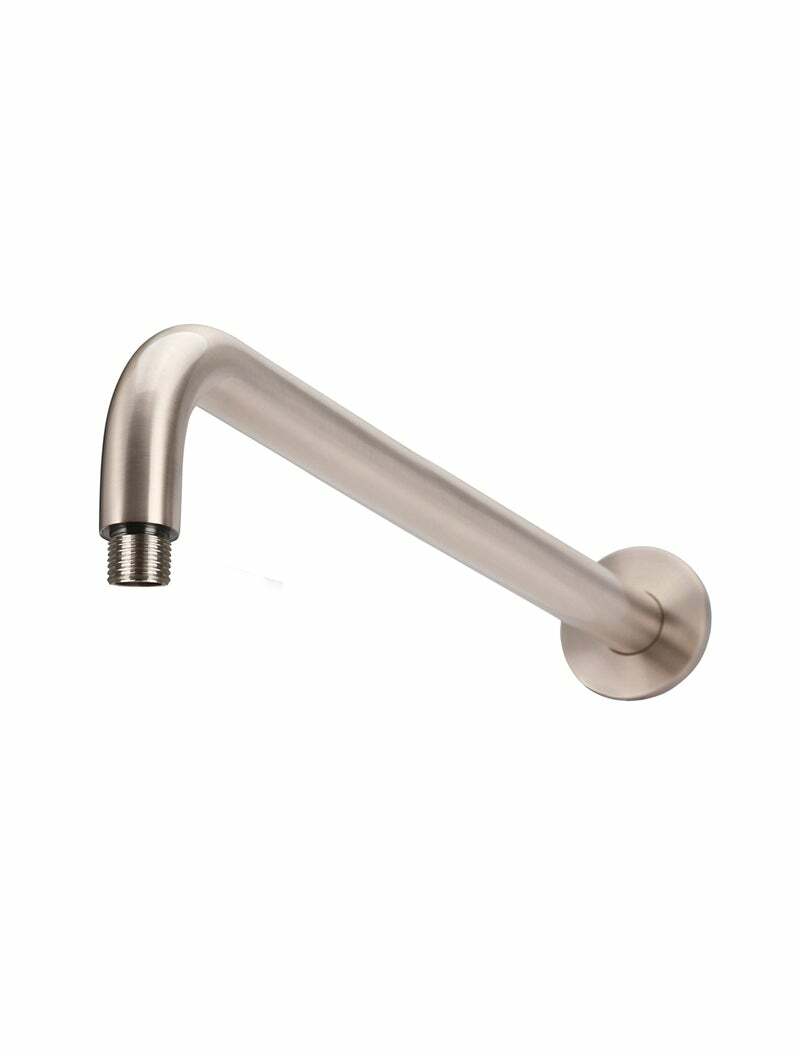 Meir Round Wall Shower Curved Arm 400mm, Champagne