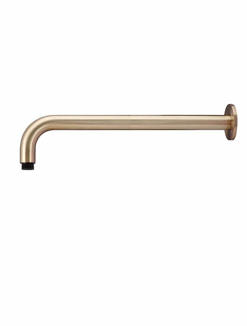 Meir Round Wall Shower Curved Arm 400mm, Champagne