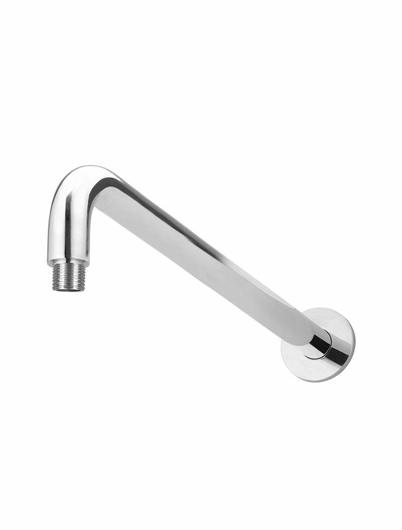 Meir Round Wall Shower Curved Arm 400mm, Chrome