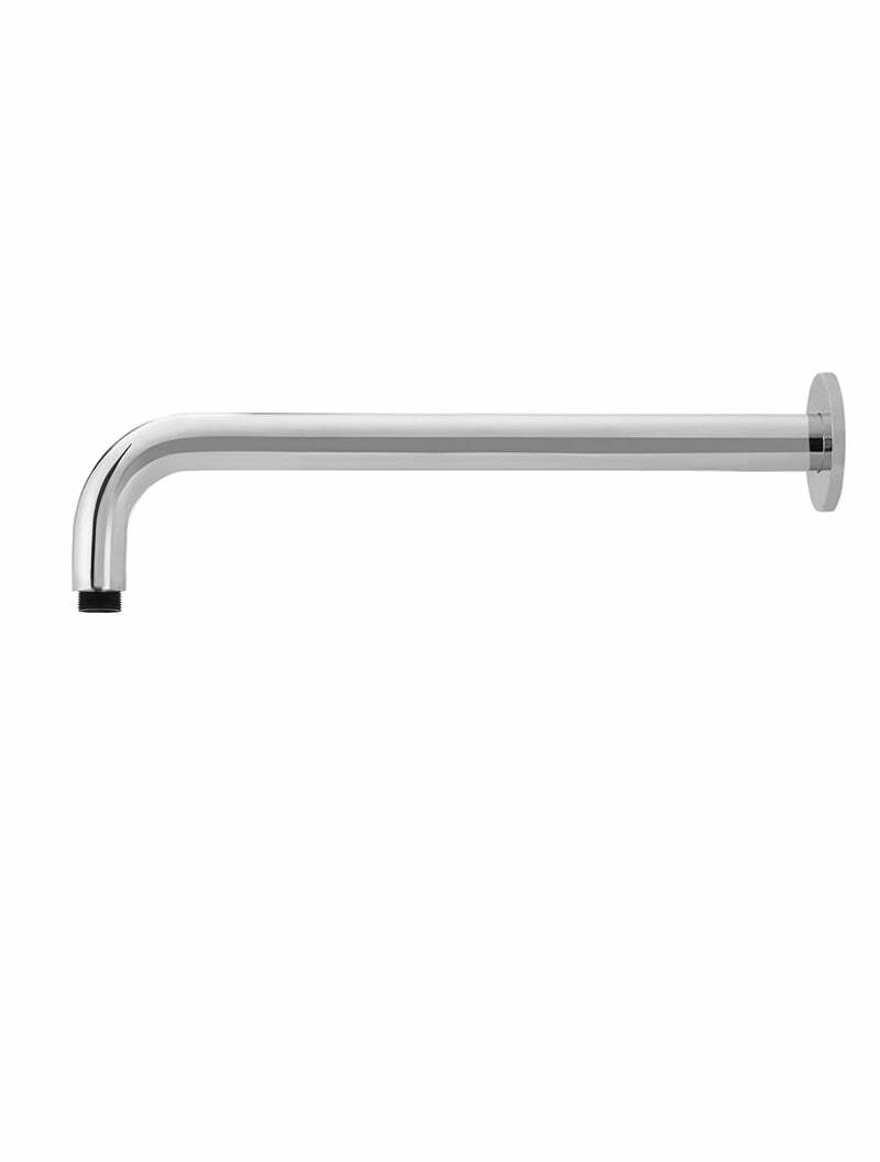 Meir Round Wall Shower Curved Arm 400mm, Chrome