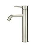Meir Round Tall Curved Basin Mixer, Brushed Nickel