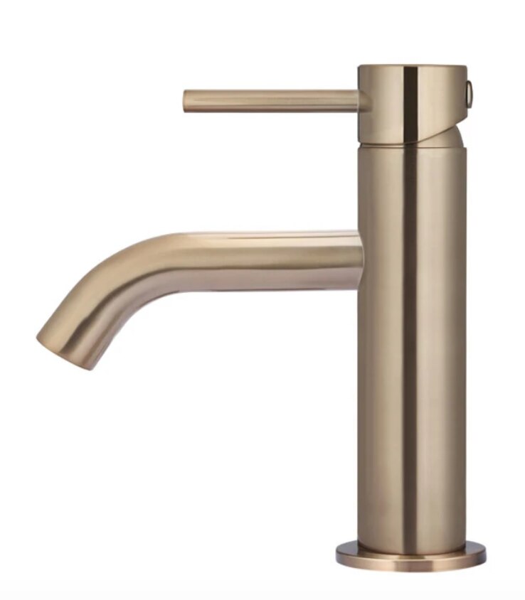 Meir Piccola Basin Mixer Tap, Champagne