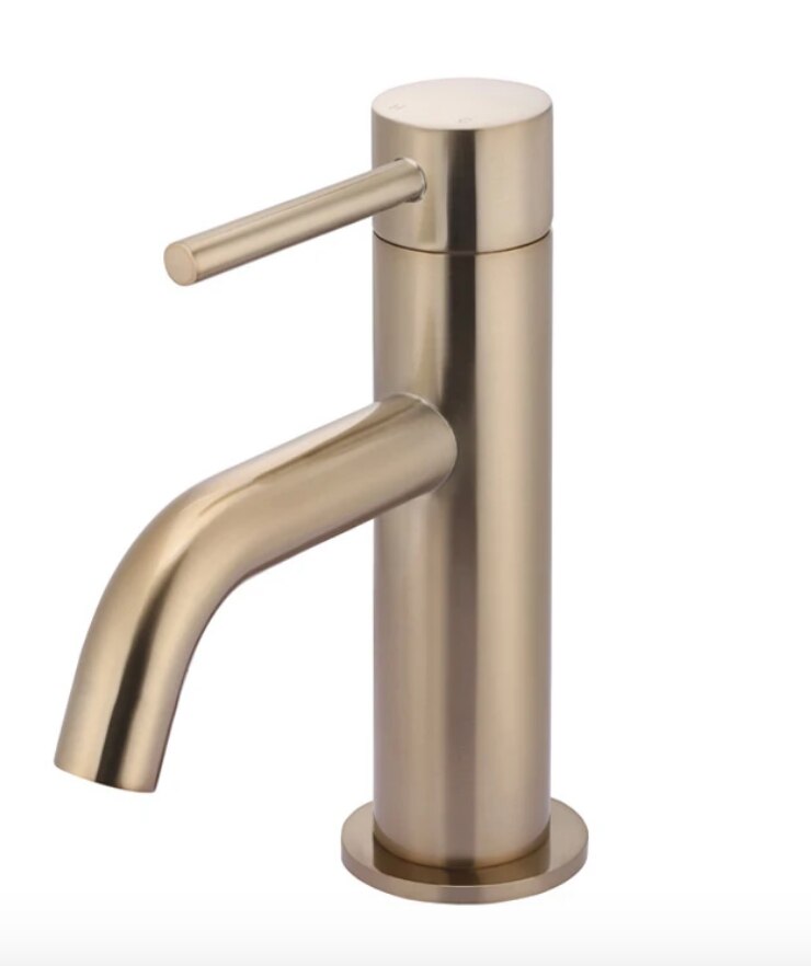 Meir Piccola Basin Mixer Tap, Champagne