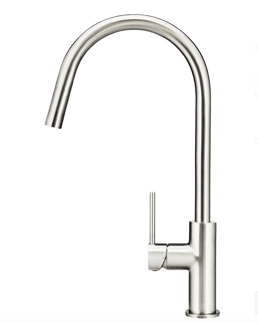 Meir Round Piccola Pull Out Kitchen Mixer Tap, Brushed Nickel
