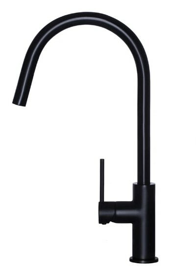 Meir Round Piccola Pull Out Kitchen Mixer Tap, Matte Black