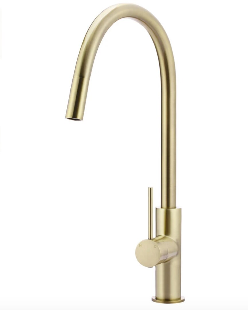 Meir Round Piccola Pull Out Kitchen Mixer Tap, Tiger Bronze