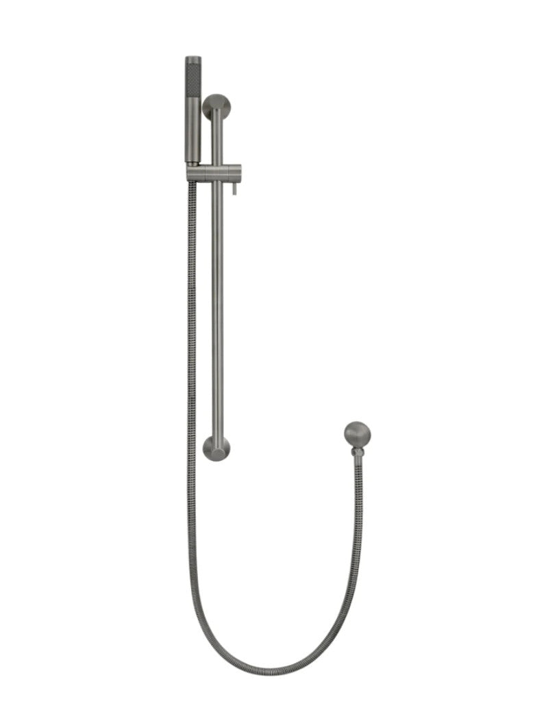 Meir Round Hand Shower on Rail Column, Single Function Hand Shower, Shadow