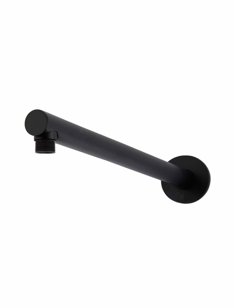 Meir Round Wall Shower Arm 400mm, Matte Black